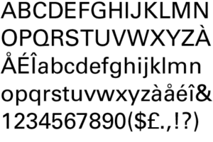 Univers font image